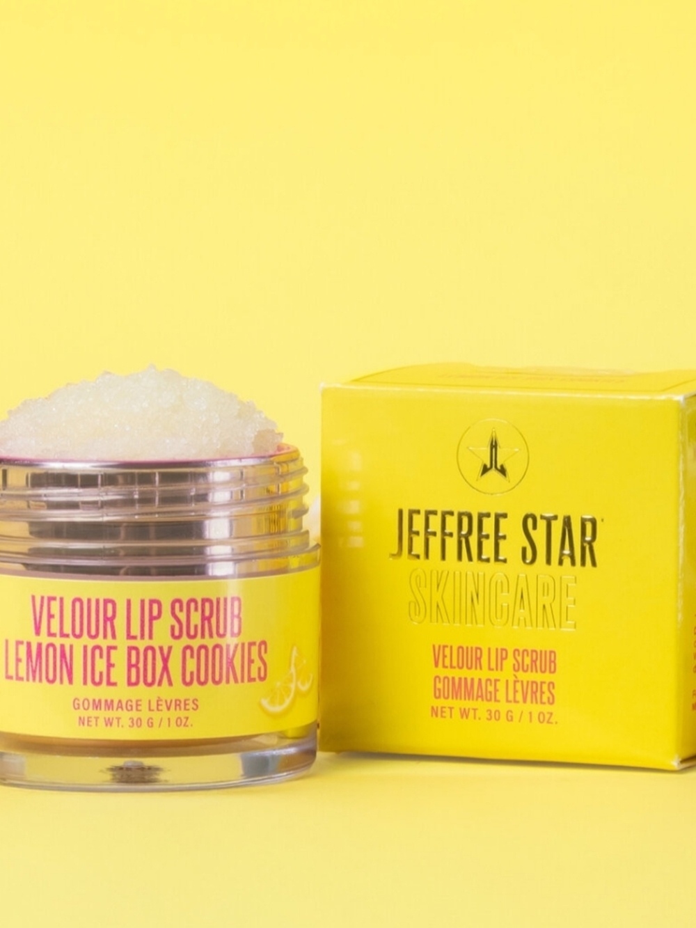 Jeffree Star Velour Lip Scrub — Lemon Ice Box Cookies